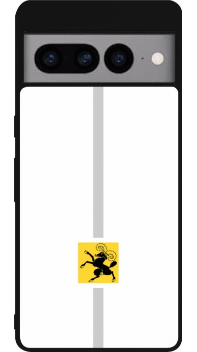 Coque Google Pixel 7 Pro - Silicone rigide noir Canton SH blanc