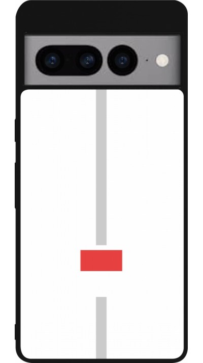 Coque Google Pixel 7 Pro - Silicone rigide noir Canton SO blanc