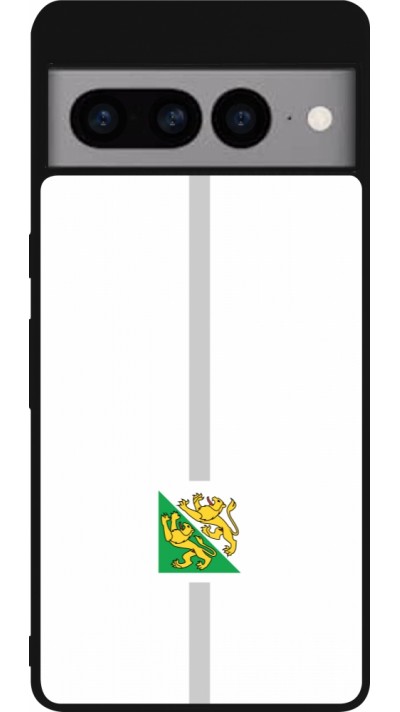 Coque Google Pixel 7 Pro - Silicone rigide noir Canton TG blanc