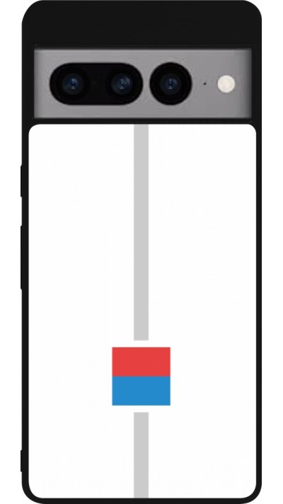 Coque Google Pixel 7 Pro - Silicone rigide noir Canton TI blanc