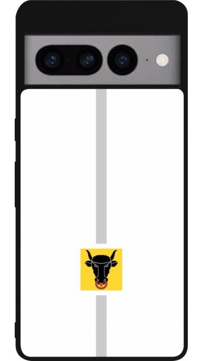 Coque Google Pixel 7 Pro - Silicone rigide noir Canton UR blanc
