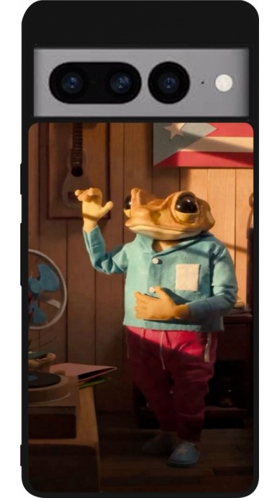 Coque Google Pixel 7 Pro - Silicone rigide noir Dancing frog DTMF