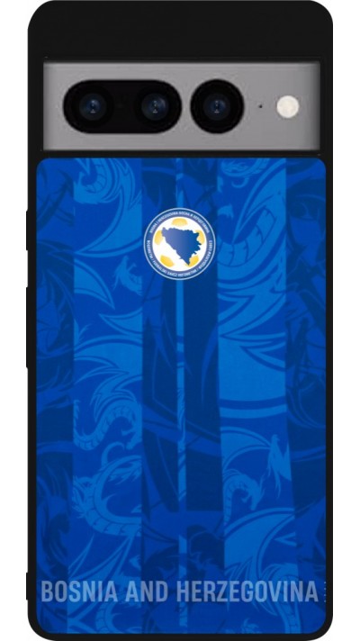 Coque Google Pixel 7 Pro - Silicone rigide noir Maillot de football Bosnie-Herzégovine 2026 personnalisable