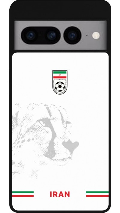 Coque Google Pixel 7 Pro - Silicone rigide noir Maillot de football Iran 2026 personnalisable