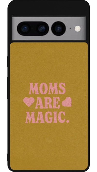Coque Google Pixel 7 Pro - Silicone rigide noir Mom 2026 Are Magic