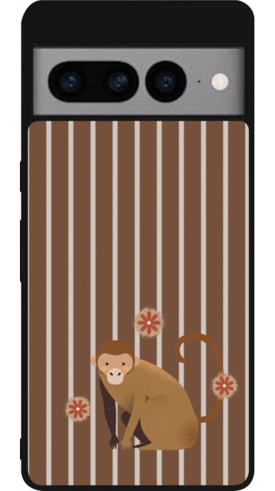 Google Pixel 7 Pro Case Hülle - Silikon schwarz Monkey with stripes Google Pixel 7 Pro Case Hülle - Silikon schwarz Monkey with stripes