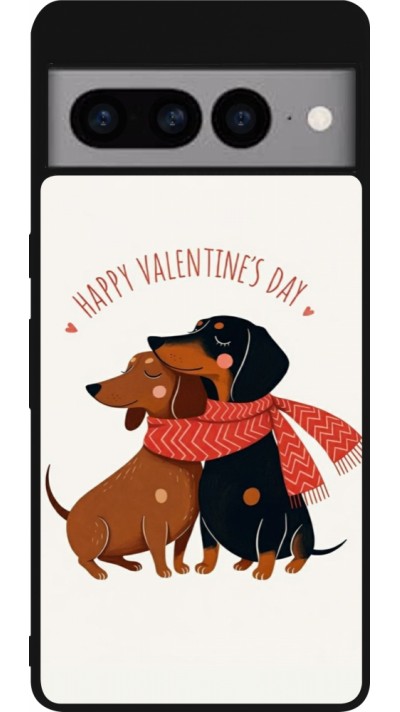 Coque Google Pixel 7 Pro - Silicone rigide noir Saint Valentines Day 26 Happy Valentine