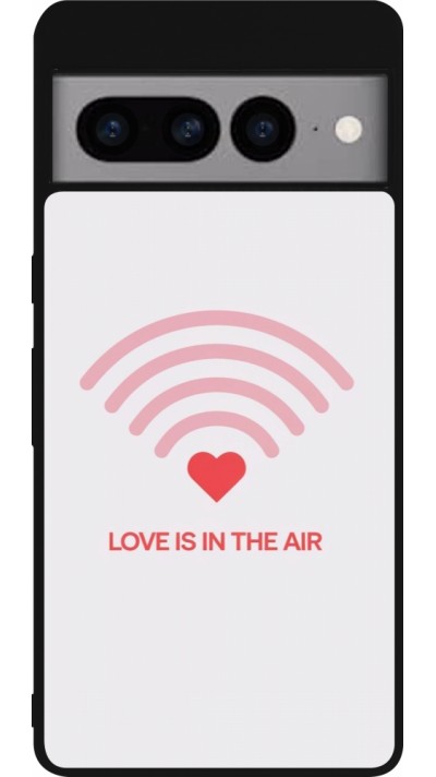 Coque Google Pixel 7 Pro - Silicone rigide noir Saint Valentines Day 26 Love is in the air