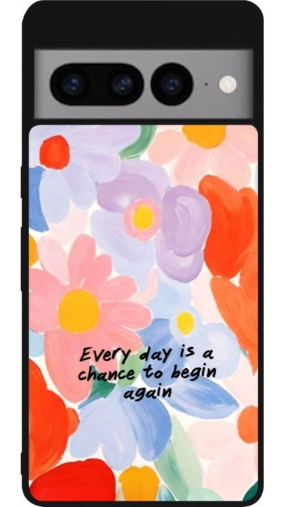 Coque Google Pixel 7 Pro - Silicone rigide noir Every day is a chance Spring 2026