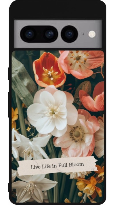 Coque Google Pixel 7 Pro - Silicone rigide noir Full Bloom Spring 2026