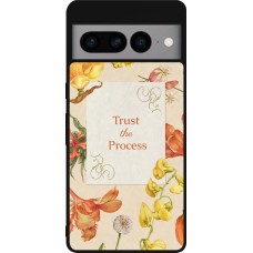 Coque Google Pixel 7 Pro - Silicone rigide noir Trust the process Spring 2026