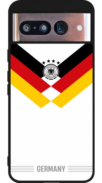 Coque Google Pixel 8 - Silicone rigide noir Maillot de football Allemagne 2026 personnalisable
