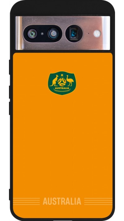 Coque Google Pixel 8 - Silicone rigide noir Maillot de football Australie 2026 personnalisable