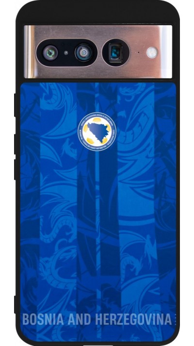 Coque Google Pixel 8 - Silicone rigide noir Maillot de football Bosnie-Herzégovine 2026 personnalisable
