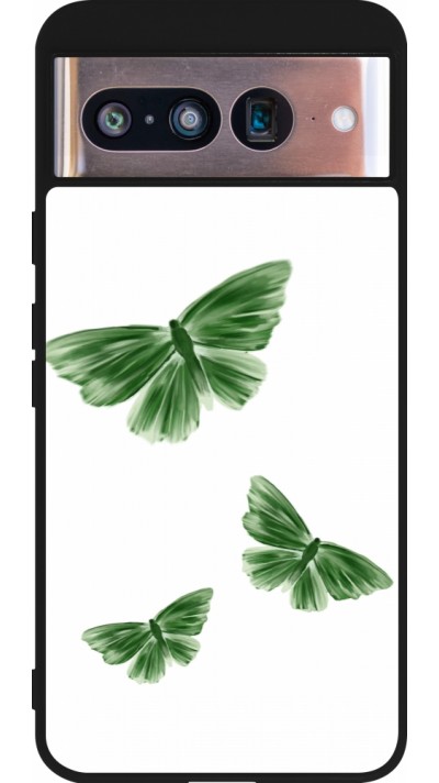 Google Pixel 8 Case Hülle - Silikon schwarz Butterflies Spring 2026