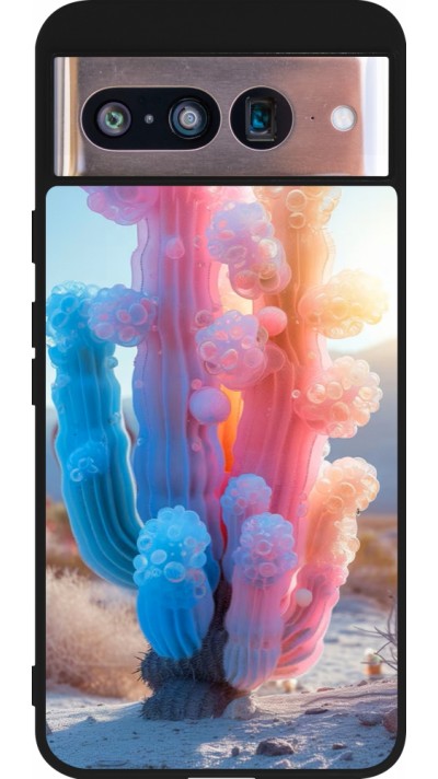 Coque Google Pixel 8 - Silicone rigide noir Artificial vegetation 2025