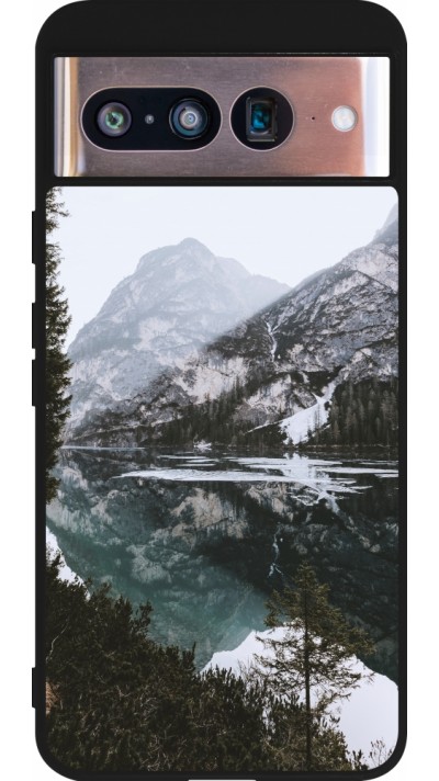 Google Pixel 8 Case Hülle - Silikon schwarz Winter 22 snowy mountain and lake Google Pixel 8 Case Hülle - Silikon schwarz Winter 22 snowy mountain and lake
