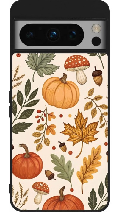 Coque Google Pixel 8 Pro - Silicone rigide noir Autumn 25 Autumn pattern