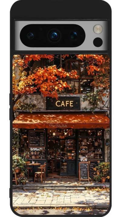 Coque Google Pixel 8 Pro - Silicone rigide noir Autumn 25 Coffee shop