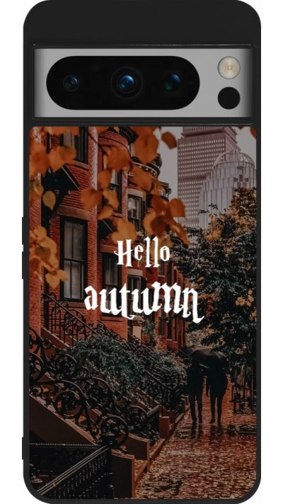 Coque Google Pixel 8 Pro - Silicone rigide noir Autumn 25 Hello autumn