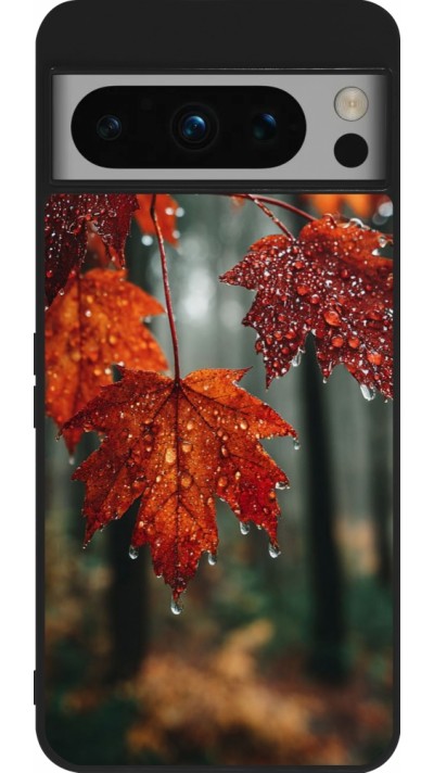 Coque Google Pixel 8 Pro - Silicone rigide noir Autumn 25 Rain
