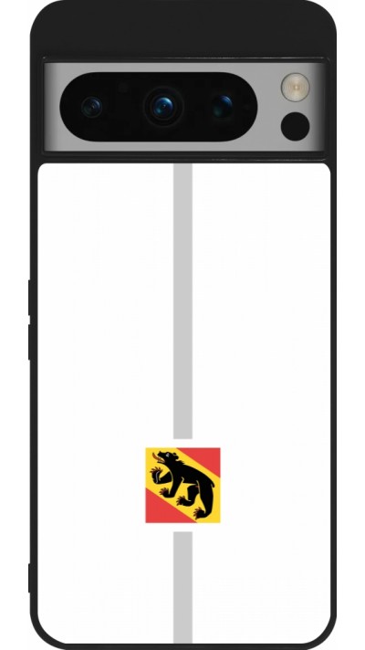 Coque Google Pixel 8 Pro - Silicone rigide noir Canton BE blanc