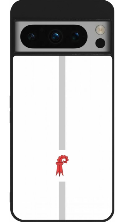 Coque Google Pixel 8 Pro - Silicone rigide noir Canton BL blanc