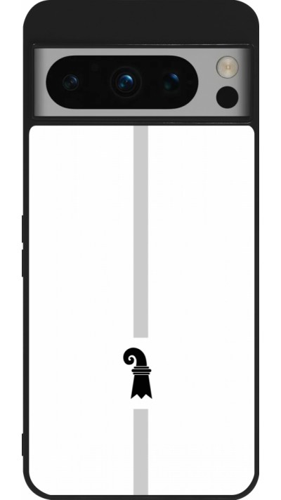 Coque Google Pixel 8 Pro - Silicone rigide noir Canton BS blanc