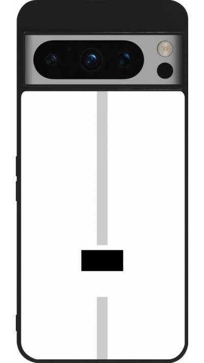 Coque Google Pixel 8 Pro - Silicone rigide noir Canton FR blanc