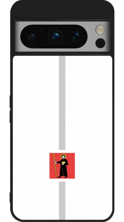 Coque Google Pixel 8 Pro - Silicone rigide noir Canton GL blanc