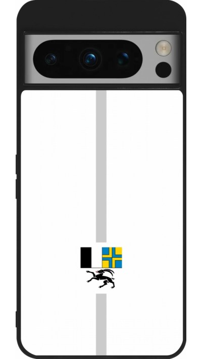 Coque Google Pixel 8 Pro - Silicone rigide noir Canton GR blanc