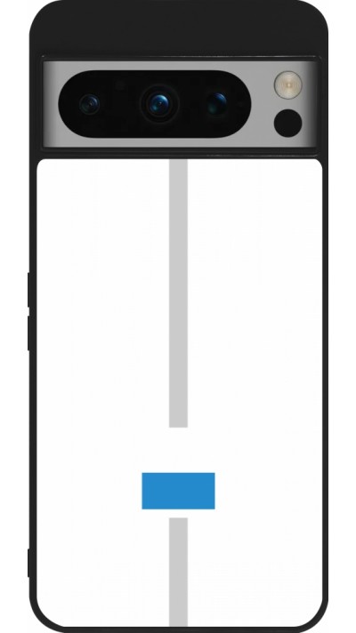 Coque Google Pixel 8 Pro - Silicone rigide noir Canton LU blanc