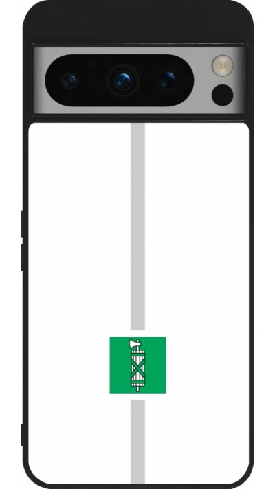 Coque Google Pixel 8 Pro - Silicone rigide noir Canton SG blanc