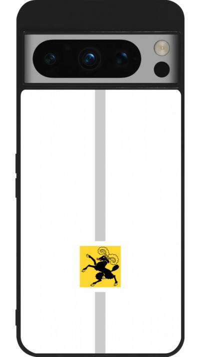 Coque Google Pixel 8 Pro - Silicone rigide noir Canton SH blanc