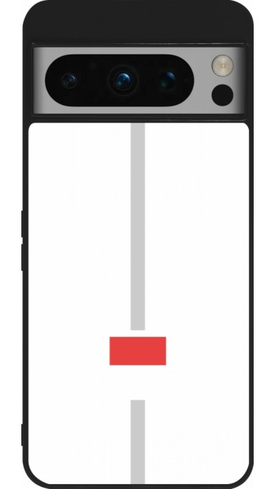 Coque Google Pixel 8 Pro - Silicone rigide noir Canton SO blanc
