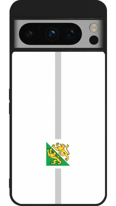 Coque Google Pixel 8 Pro - Silicone rigide noir Canton TG blanc