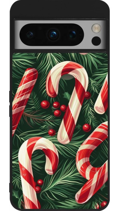 Google Pixel 8 Pro Case Hülle - Silikon schwarz Christmas 25 Xmas Stick