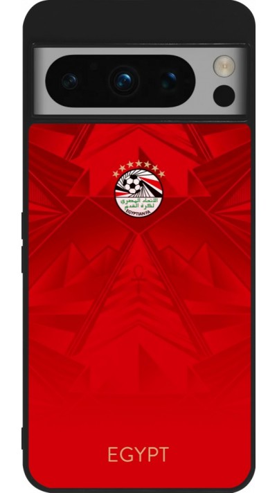 Coque Google Pixel 8 Pro - Silicone rigide noir Maillot de football Égypte 2026 personnalisable