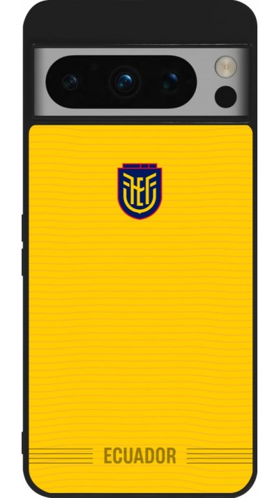 Coque Google Pixel 8 Pro - Silicone rigide noir Maillot de football Équateur 2026 personnalisable