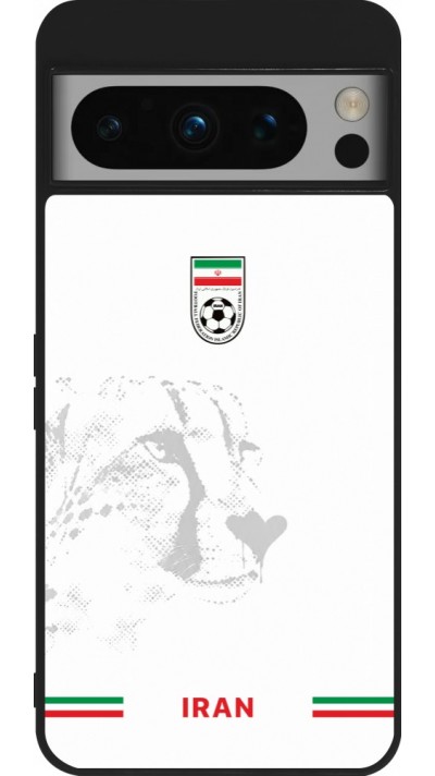 Coque Google Pixel 8 Pro - Silicone rigide noir Maillot de football Iran 2026 personnalisable