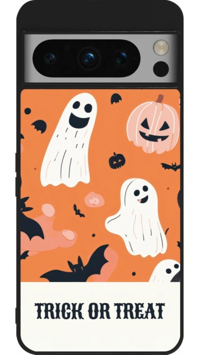 Google Pixel 8 Pro Case Hülle - Silikon schwarz Halloween 2025 Trick treat Google Pixel 8 Pro Case Hülle - Silikon schwarz Halloween 2025 Trick treat