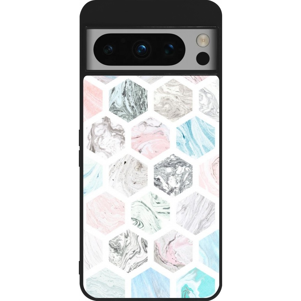 Coque Google Pixel 8 Pro - Silicone rigide noir Marble Everything