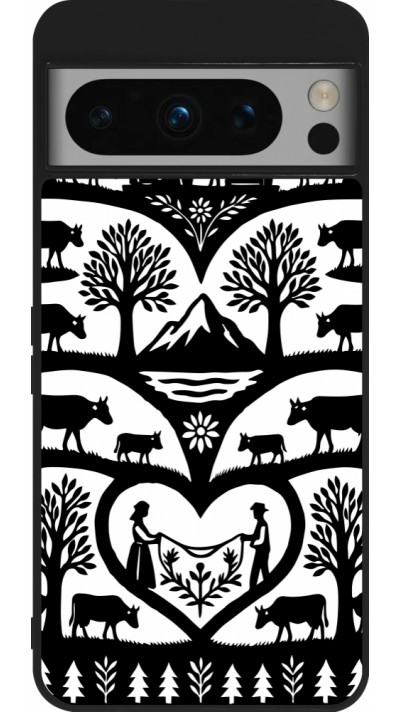 Coque Google Pixel 8 Pro - Silicone rigide noir Poya Suisse 2
