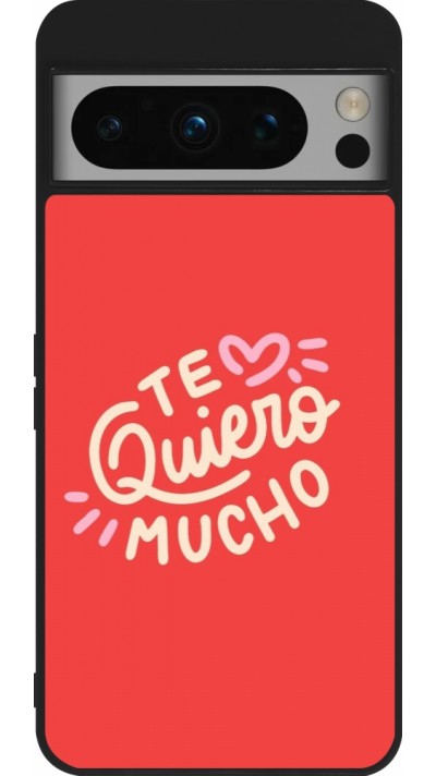 Coque Google Pixel 8 Pro - Silicone rigide noir Saint Valentines Day 26 Te quiero mucho