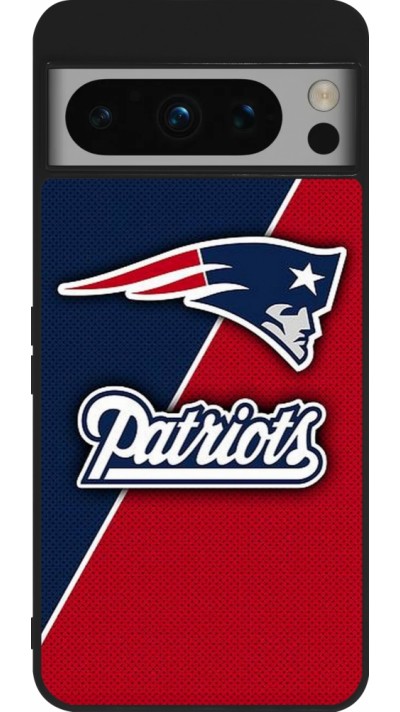 Coque Google Pixel 8 Pro - Silicone rigide noir Super Bowl 26 Patriots 1