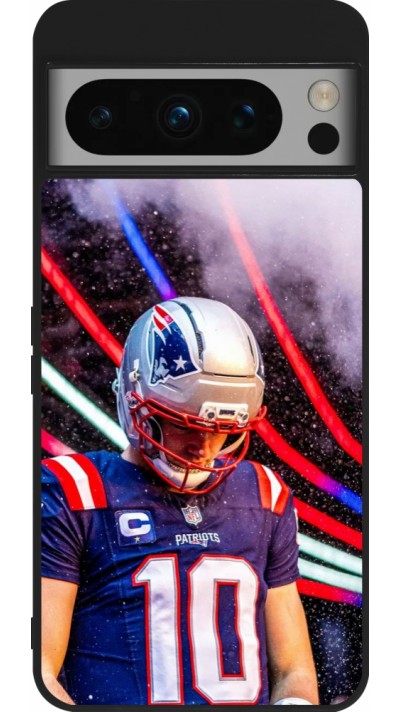 Coque Google Pixel 8 Pro - Silicone rigide noir Super Bowl 26 Patriots 3