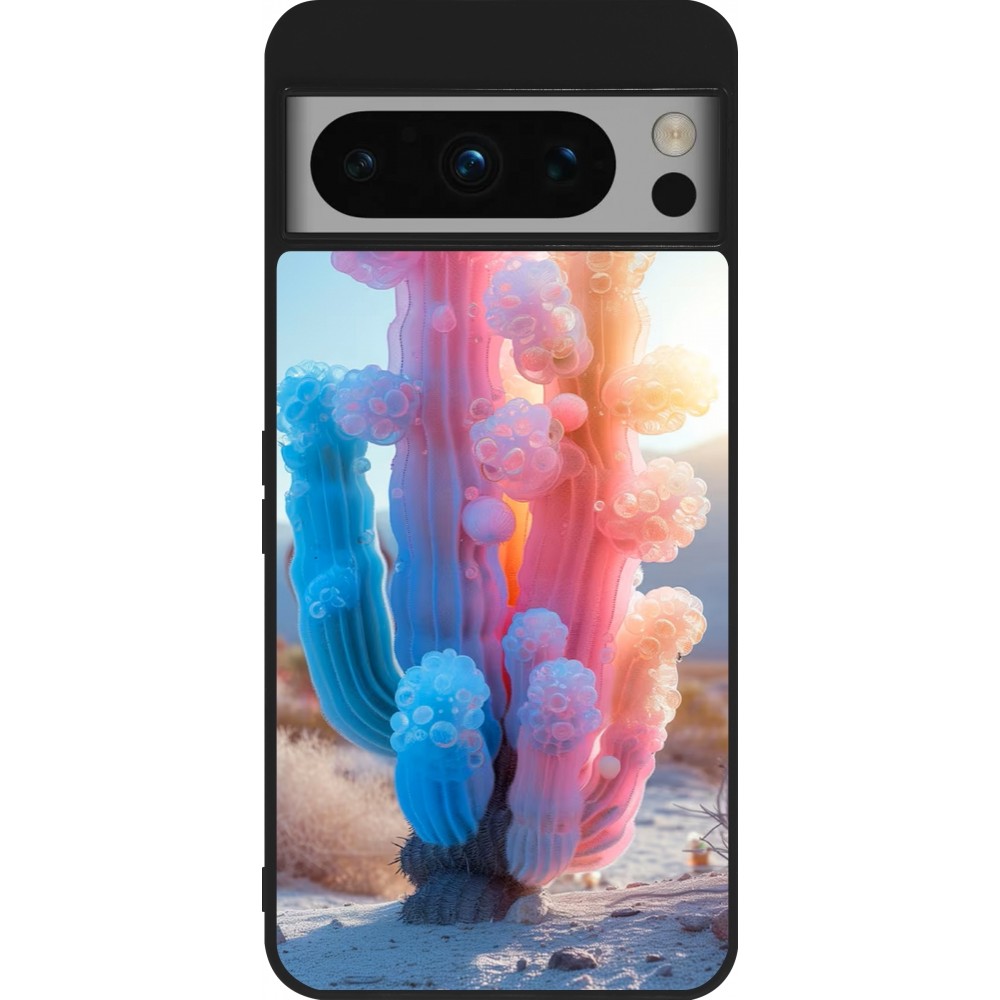 Coque Google Pixel 8 Pro - Silicone rigide noir Artificial vegetation 2025