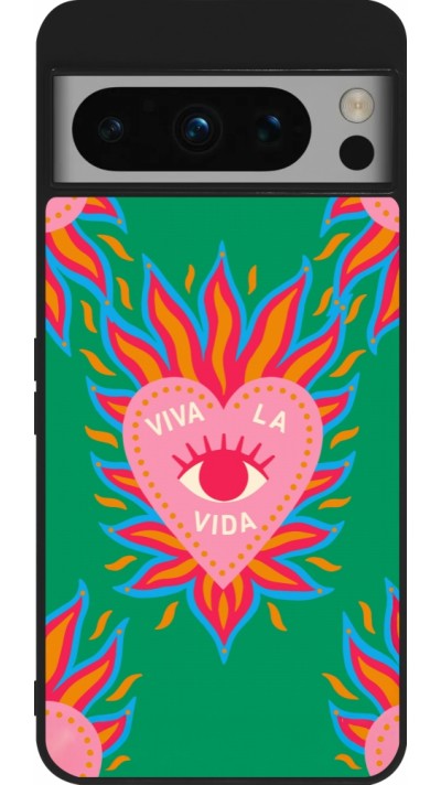 Google Pixel 8 Pro Case Hülle - Silikon schwarz Viva la vida 2026