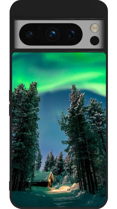 Google Pixel 8 Pro Case Hülle - Silikon schwarz Winter 22 Northern Lights Google Pixel 8 Pro Case Hülle - Silikon schwarz Winter 22 Northern Lights