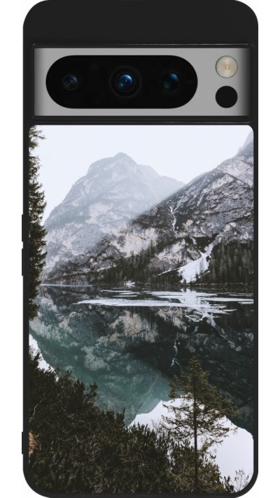 Google Pixel 8 Pro Case Hülle - Silikon schwarz Winter 22 snowy mountain and lake Google Pixel 8 Pro Case Hülle - Silikon schwarz Winter 22 snowy mountain and lake